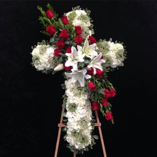 Cross Tribute with Lilies