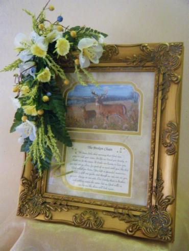 Inspirational Frame with Floral Tribute