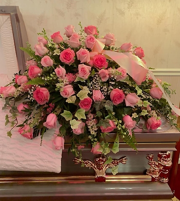 Pink Rose casketpiece