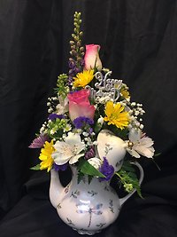 Mixed floral casket piece
