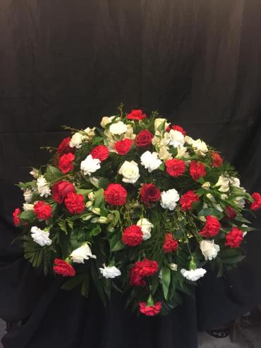 Red and White Casket Piece