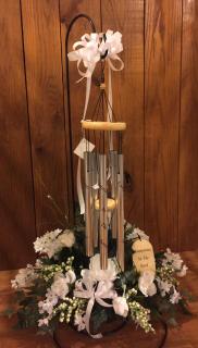 Chimes with Silk Floral Tribute