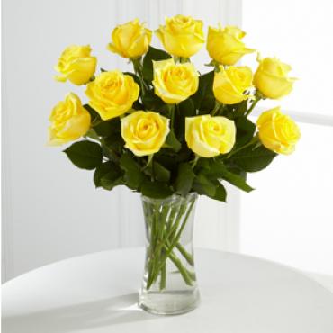 A Perfect Yellow or Orange Dozen Roses
