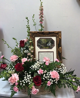 Inspirational Frame with Fresh Flowers