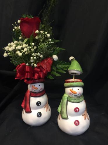 Snowman Budvase