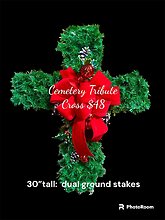 Christmas Cemetary Cross